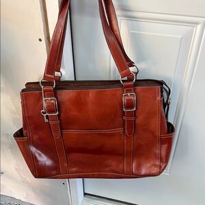 Fossil Cognac Leather Shoulder Bag